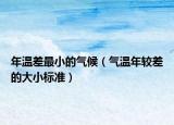 年温差最小的气候（气温年较差的大小标准）