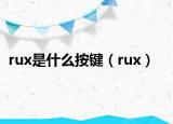 rux是什么按键（rux）