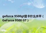 geforce 9500gt显卡什么水平（GeForce 9500 GT）