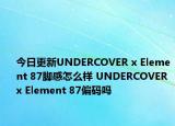 今日更新UNDERCOVER x Element 87脚感怎么样 UNDERCOVER x Element 87偏码吗