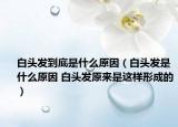 白头发到底是什么原因（白头发是什么原因 白头发原来是这样形成的）