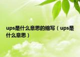 ups是什么意思的缩写（ups是什么意思）