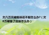 欠八万元被起诉还不起怎么办?（欠8万被告了应该怎么办）