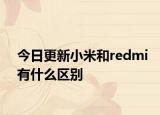 今日更新小米和redmi有什么区别