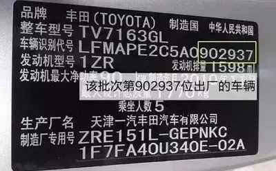 一分钟教你读懂爱车的识别码