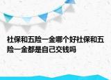 社保和五险一金哪个好社保和五险一金都是自己交钱吗