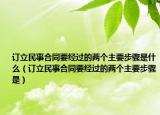 订立民事合同要经过的两个主要步骤是什么（订立民事合同要经过的两个主要步骤是）