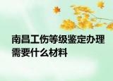 南昌工伤等级鉴定办理需要什么材料