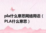pla什么意思网络用语（PLA什么意思）