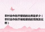 农村合作医疗报销的比例是多少（农村合作医疗保险报销的范围及比例）
