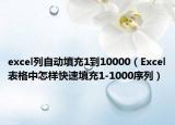 excel列自动填充1到10000（Excel表格中怎样快速填充1-1000序列）