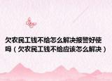 欠农民工钱不给怎么解决报警好使吗（欠农民工钱不给应该怎么解决）