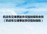 机动车交通事故责任强制保险查询（机动车交通事故责任强制保险）