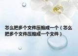 怎么把多个文件压缩成一个（怎么把多个文件压缩成一个文件）
