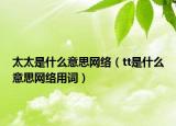 太太是什么意思网络（tt是什么意思网络用词）