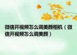 微信开视频怎么调美颜相机（微信开视频怎么调美颜）