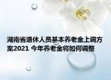 湖南省退休人员基本养老金上调方案2021 今年养老金将如何调整