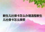 新生儿社保卡怎么办理流程新生儿社保卡怎么缴费