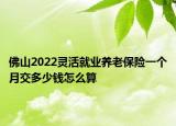 佛山2022灵活就业养老保险一个月交多少钱怎么算