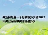 失业保险金一个月领取多少钱2022年失业保险缴费比例是多少