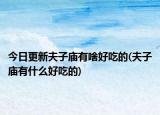 今日更新夫子庙有啥好吃的(夫子庙有什么好吃的)