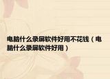 电脑什么录屏软件好用不花钱（电脑什么录屏软件好用）