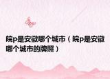 皖p是安徽哪个城市（皖p是安徽哪个城市的牌照）