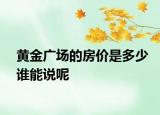 黄金广场的房价是多少谁能说呢