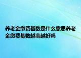 养老金缴费基数是什么意思养老金缴费基数越高越好吗