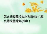 怎么修改图片大小为50kb（怎么修改图片大小kb）