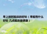 早上按时起床的好处（早起有什么好处 几点起床最健康）