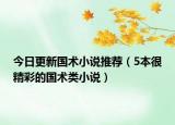 今日更新国术小说推荐（5本很精彩的国术类小说）