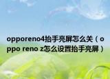 opporeno4抬手亮屏怎么关（oppo reno z怎么设置抬手亮屏）