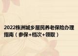 2022株洲城乡居民养老保险办理指南（参保+档次+领取）
