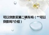 可以贷款买第二辆车吗（**可以贷款吗?介绍）