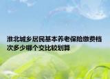 淮北城乡居民基本养老保险缴费档次多少哪个交比较划算
