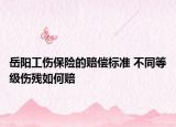 岳阳工伤保险的赔偿标准 不同等级伤残如何赔