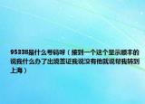 95338是什么号码呀（接到一个这个显示顺丰的说我什么办了出境签证我说没有他就说帮我转到上海）