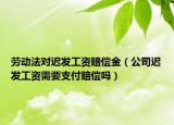 劳动法对迟发工资赔偿金（公司迟发工资需要支付赔偿吗）