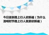 今日更新路上行人欲断魂（为什么清明时节路上行人就要欲断魂）