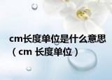 cm长度单位是什么意思（cm 长度单位）