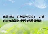 离婚出轨一方有抚养权吗（一方婚内出轨离婚时孩子的抚养权归谁）