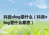 抖音vlog是什么（抖音vlog是什么意思）