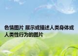 色情图片 展示或描述人类身体或人类性行为的图片