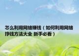 怎么利用网络赚钱（如何利用网络挣钱方法大全 新手必看）