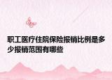 职工医疗住院保险报销比例是多少报销范围有哪些