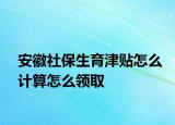 安徽社保生育津贴怎么计算怎么领取