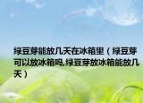 绿豆芽能放几天在冰箱里（绿豆芽可以放冰箱吗,绿豆芽放冰箱能放几天）