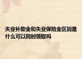 失业补助金和失业保险金区别是什么可以同时领取吗