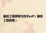 基因工程原理与技术pdf（基因工程原理）